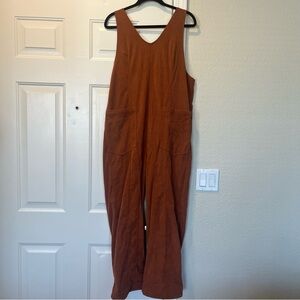 Elegant Tan Sleeveless Jumpsuit